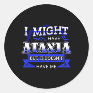 Neurological Sign Hemiataxia Blue Ribbon Neurologi Classic Round Sticker