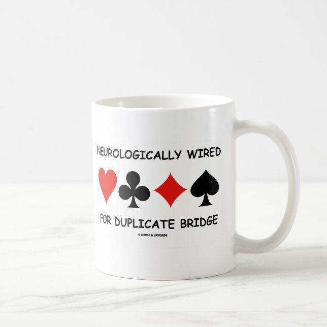 Neurologically Wired For Duplicate Bridge Coffee Mug (Right)
