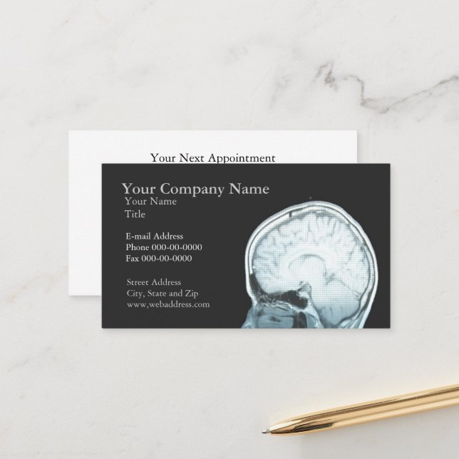 Neurologist Appointment Business Card (Front/Back In Situ)