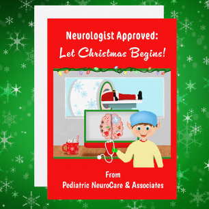 Neurologist Approved: Christmas Begin Santa In MRI Holiday Card