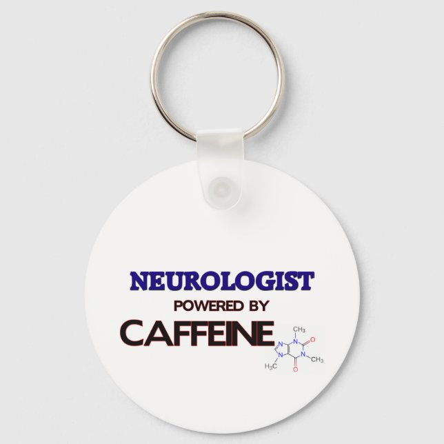 Neurologist Powered by caffeine Key Ring (Front)