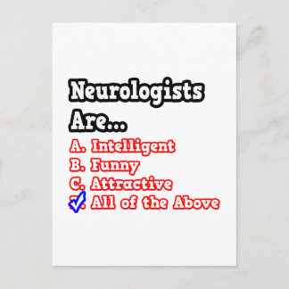 Neurologist Quiz...Joke Postcard