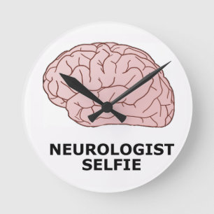 Neurologist Selfie Clock Funny Doctor Gift