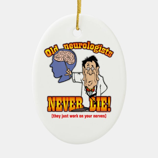 Neurologists Ceramic Tree Decoration (Front)