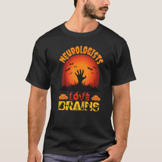 Neurologists Love Brains Halloween Doctor Neurolog T-Shirt
