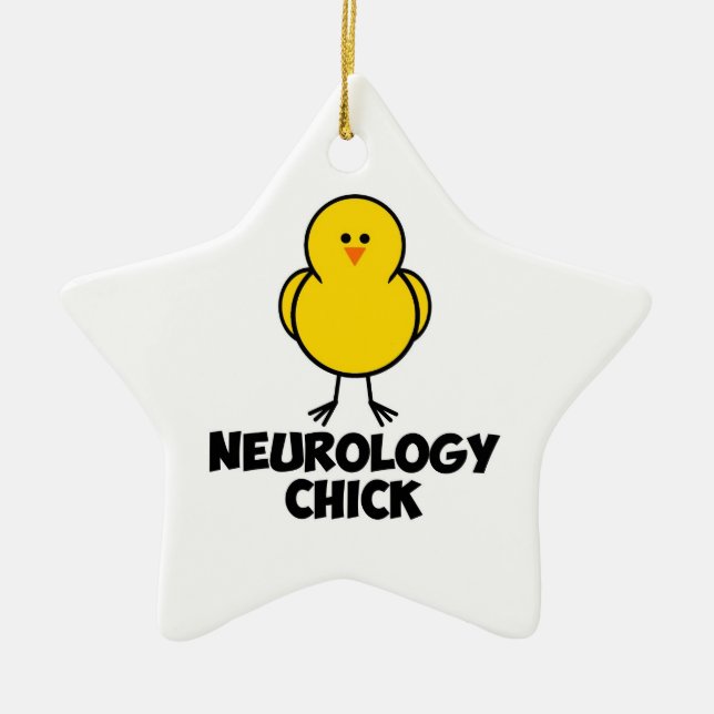 Neurology Chick Ceramic Tree Decoration (Front)