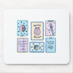 Neurology Neuro Nurse Stamp Work Neuro Icu Crew Mouse Pad