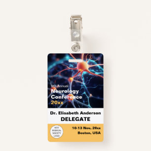 Neurology Neurosurgery Medical Conference ID Badge