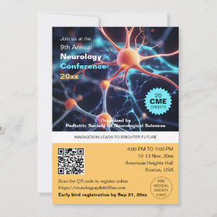 Neurology Neurosurgery Medical Conference QR Code Invitation