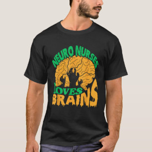 Neurology Nursing RN Crew Halloween Neuro Nurses L T-Shirt