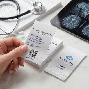 Neurology Therapy Business   Minimalist Silver Card