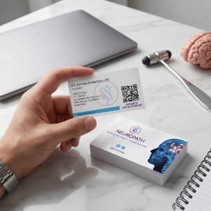 Neurology Therapy Business   Minimalist White Card