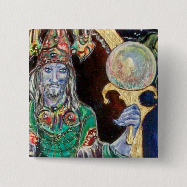 NEUROMANCER, blue red 15 Cm Square Badge (Front)