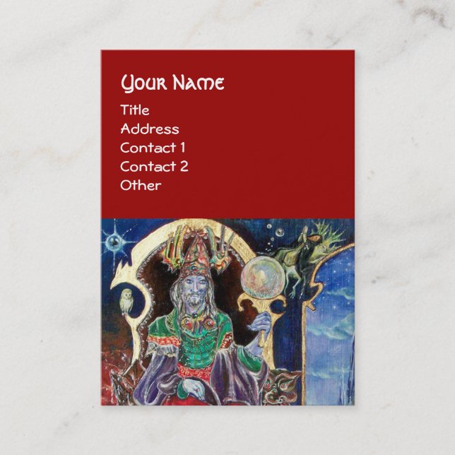 NEUROMANCER, blue red Business Card (Front)