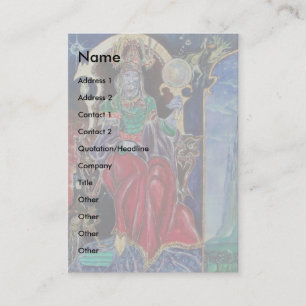 NEUROMANCER grey red blue green white black Business Card