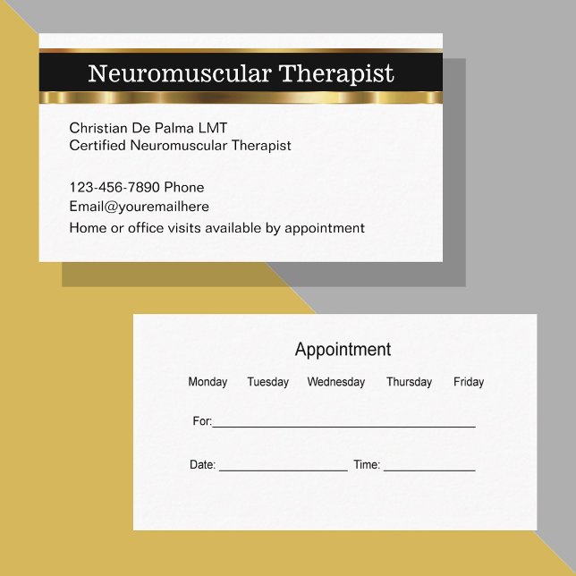 Neuromuscular Therapist Appointment Card (Creator Uploaded)