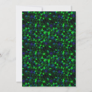 Neuron City Flat Greeting Card