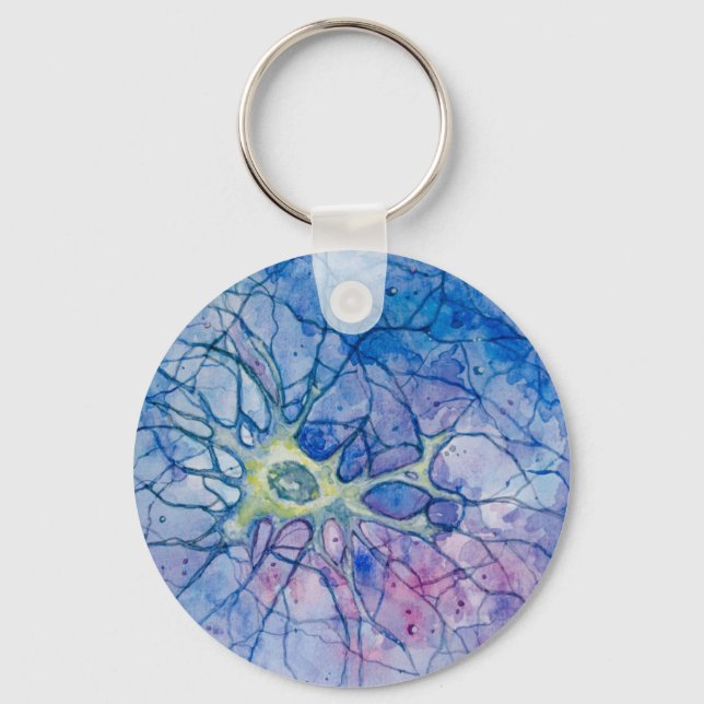 Neuron  Watercolour Blue - Keychain (Front)