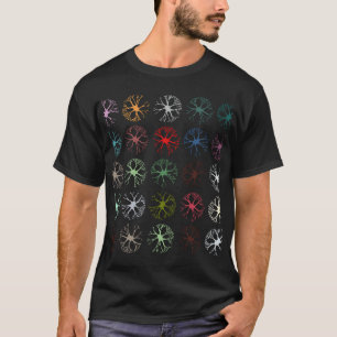 Neuronal Abstract Multicolour Art Throw Pillow T-Shirt