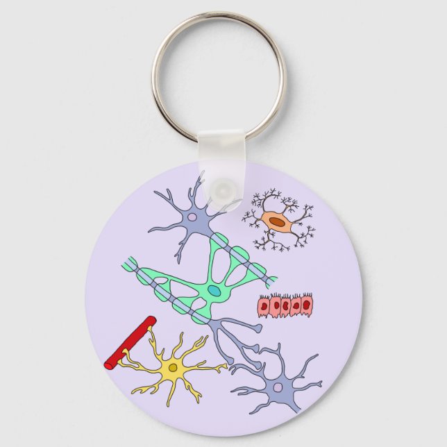 Neurons And Glia Key Ring (Front)