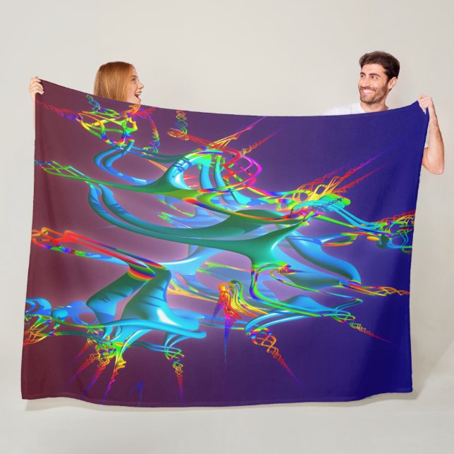 Neurons Connection Fleece Blanket (In Situ)