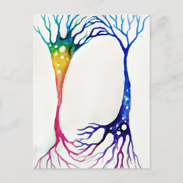 Neurons Poster Canvas Print Postcard (Front)