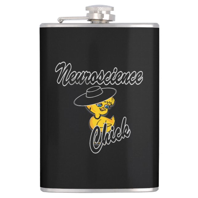 Neuroscience Chick #4 Hip Flask (Front)
