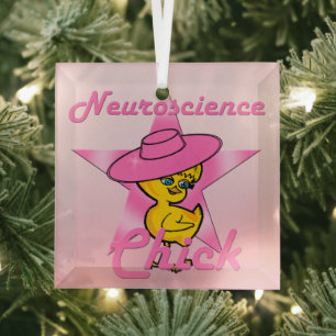 Neuroscience Chick #8 Glass Tree Decoration