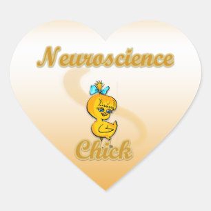 Neuroscience Chick Heart Sticker
