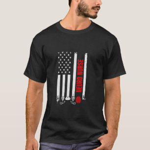 Neuroscience Nurse Usa Flag Neuro Nursing Rn Da1 T-Shirt