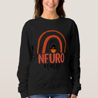 Neuroscience Nursing Halloween Pumpkin Rainbow Neu Sweatshirt