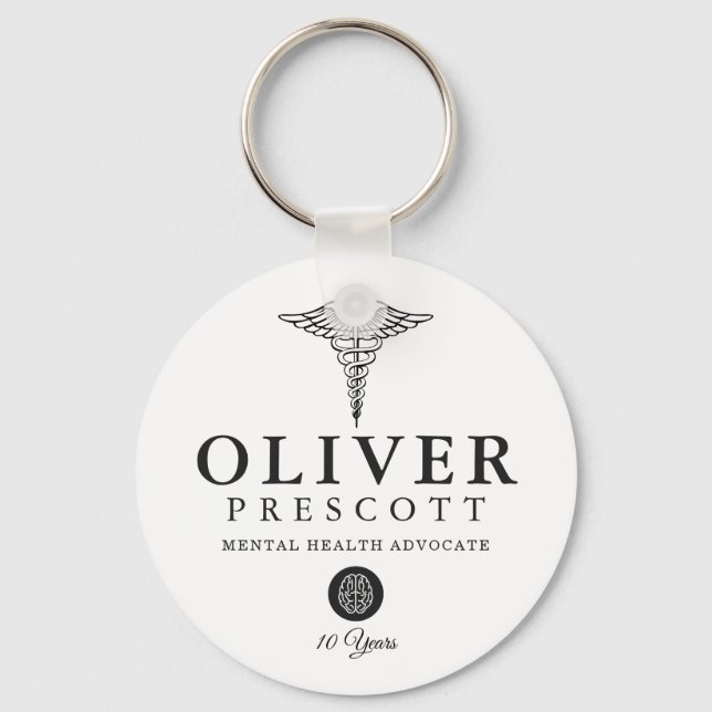 Neuroscientist Professional Graduation Retirement Key Ring (Front)