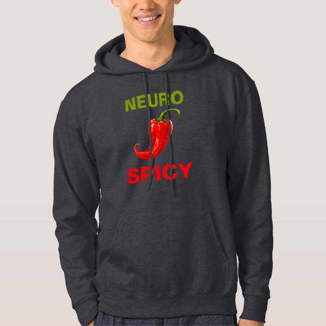 Neurospicy Chilli Pepper Neurodiversity Pride Hoodie (Front)