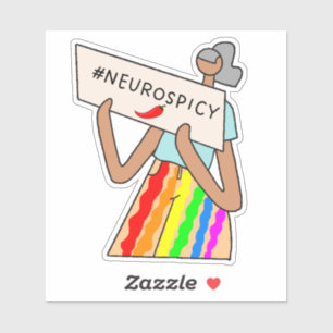#Neurospicy - neurodivergent and spicy sticker