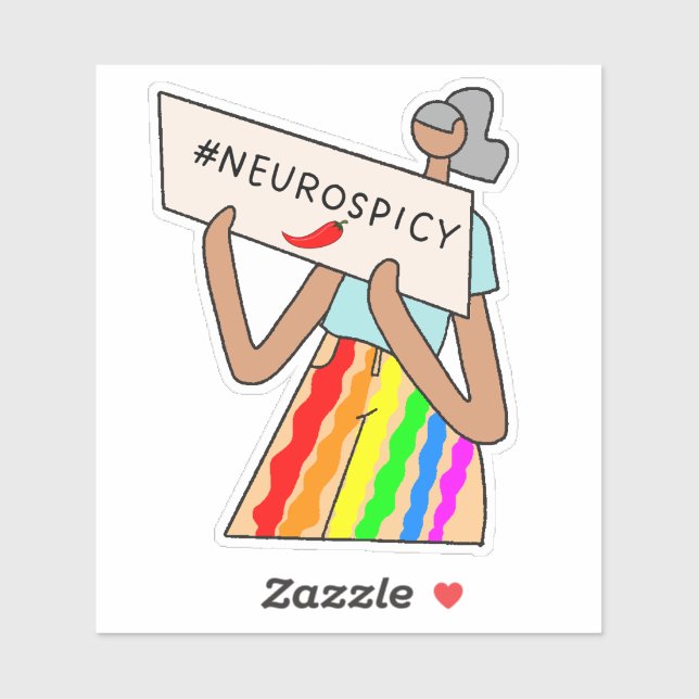 #Neurospicy - neurodivergent and spicy sticker (Sheet)