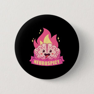 Neurospicy Neurodiversity Adhd Asd Autism Kawaii B 6 Cm Round Badge