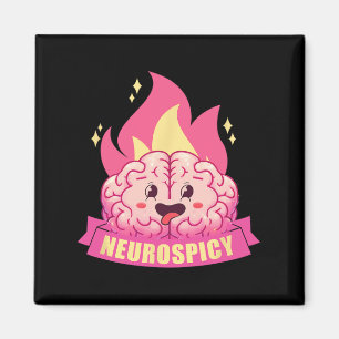 Neurospicy Neurodiversity Adhd Asd Autism Kawaii B Magnet