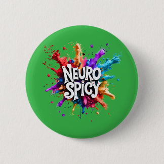 NEUROSPICY neurodiversity autism adhd dyslexia 6 Cm Round Badge
