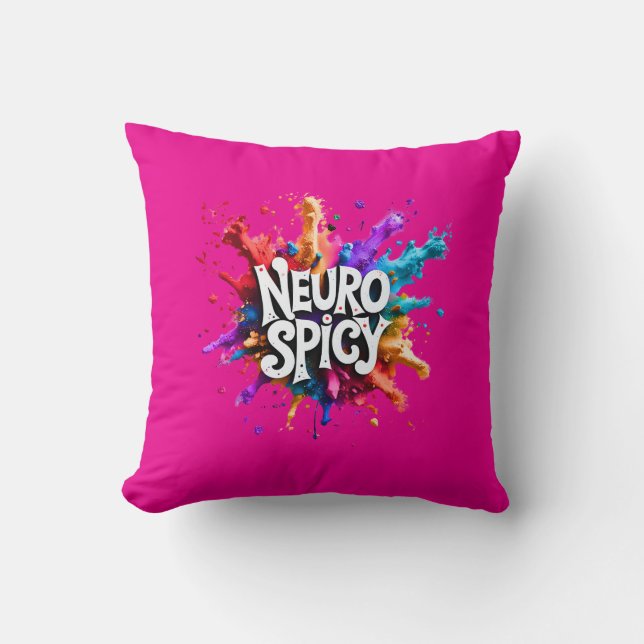 NEUROSPICY neurodiversity autism adhd dyslexia Cushion (Front)