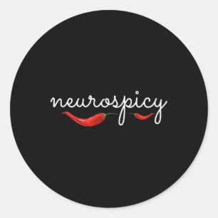 Neurospicy Neurotypical Neurodiversity Adhd Autism Classic Round Sticker