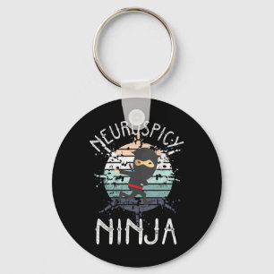 Neurospicy Ninja Autism Awareness Neurodiverse Adh Key Ring