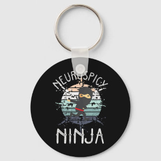 Neurospicy Ninja Autism Awareness Neurodiverse Adh Key Ring