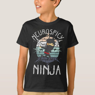 Neurospicy Ninja Autism Awareness Neurodiverse Adh T-Shirt