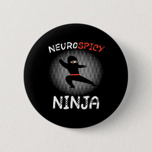 Neurospicy Ninja Autism Shirt For Kids Neurodivers 6 Cm Round Badge