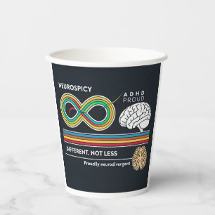 "Neurospicy Pride – Adult Autism & ADHD Awareness Paper Cups