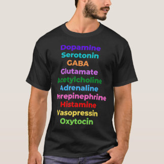 Neurotransmitters Neuroscience Psychology Biology  T-Shirt