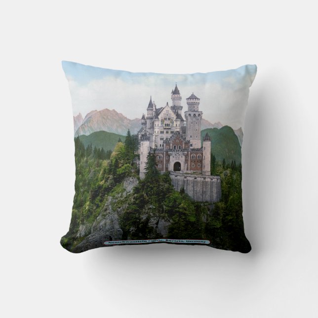 Neuschwanstein Castle, Bavaria, Germany Cushion (Front)