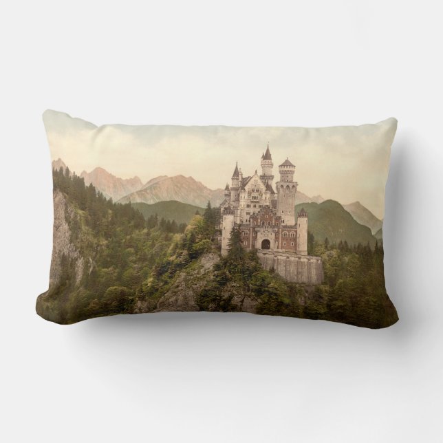 Neuschwanstein Castle, Bavaria, Germany Lumbar Cushion (Front)