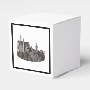 Neuschwanstein Castle Black and White Historic Art Favour Box