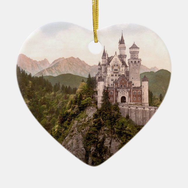 NEUSCHWANSTEIN CASTLE CERAMIC TREE DECORATION (Front)
